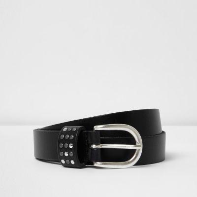 River Island Mens Leather Stud Belt