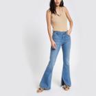 River Island Womens Split Hem Flare Jeans