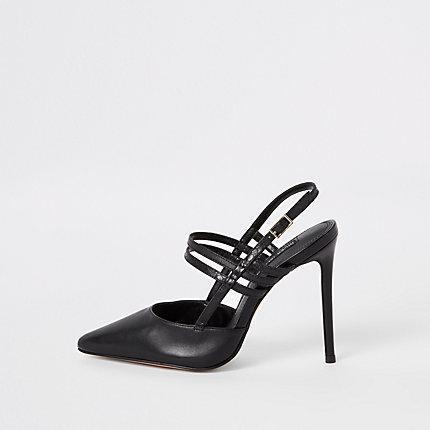 River Island Womens Leather Strappy Pumps