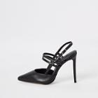 River Island Womens Leather Strappy Pumps