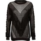River Island Womens Fringed Front Knitted Jumper