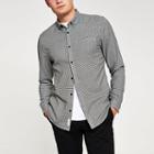 River Island Mens Slim Fit Dogtooth Check Print Shirt