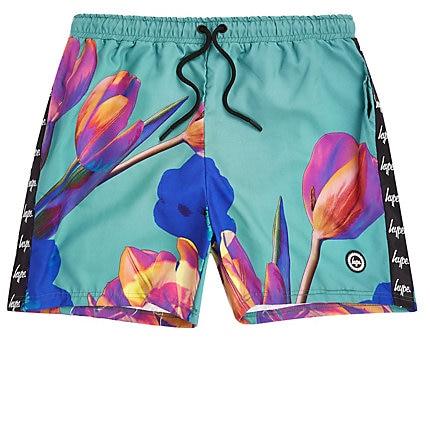 Mens Hype Floral Swim Shorts