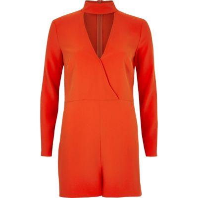 River Island Womens Choker Neck Romper