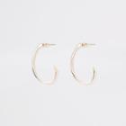 River Island Womens Gold Tone Small Oval Hoop Earrings
