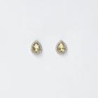 River Island Womens Silver Tone Diamante Teardrop Stud Earrings