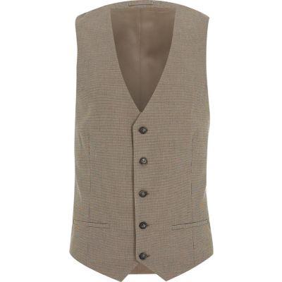 River Island Mens Pupstooth Suit Waistcoat