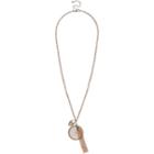 River Island Womens Gold Tone Charm Pendant Necklace