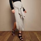 River Island Womens Ri Studio Knit Tied Waist Skirt