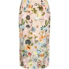 River Island Womens Floral Embroidered Midi Pencil Skirt