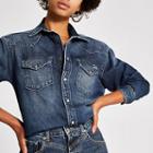River Island Womens Dua Lipa X Pepe Jeans Denim Shirt