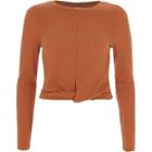 River Island Womens Rib Long Sleeve Crop Top