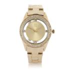 River Island Womens Gold Tone Embellished Simple Face Watch