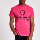 River Island Mens 'nouveau' Crest Crew Neck T-shirt