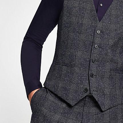 River Island Mens Farah Check Vest