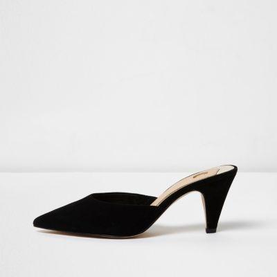 River Island Womens Pointed Cone Heel Mules