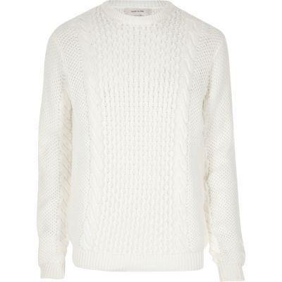 River Island Mens Cable Knit Sweater