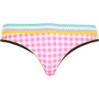 River Island Womens Gingham Saddle Stitch Bikini Bottoms