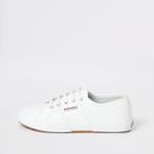 River Island Womens Superga White Leather Classic Runner Trainers