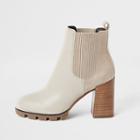 River Island Womens Chunky Faux Leather Heeled Chelsea Boot