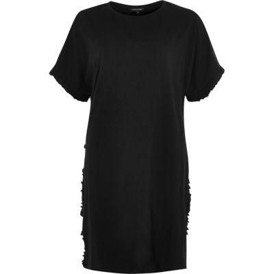 River Island Womens Frill Side Split Oversized T-shirt