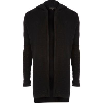 River Island Mens Longline Hooded Cardigan