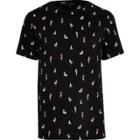 River Island Mens Christmas Pin-up Girl Print T-shirt