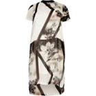 River Island Womens Plus White Floral T-shirt Dress
