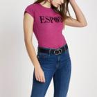 River Island Womens 'espoir Amour' Marl Fitted T-shirt
