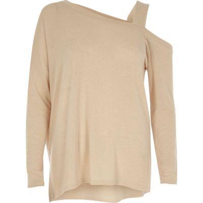 River Island Womens Asymmetric One Shoulder Knit Top