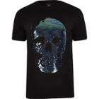 River Island Mens Skull Sequin Slim Fit T-shirt