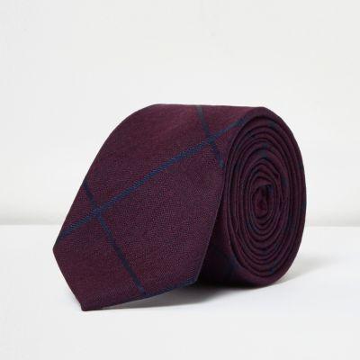 River Island Mens Window Check Print Tie