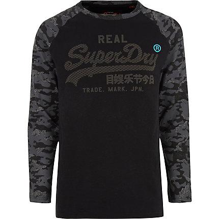 River Island Mens Superdy Vintage Logo Camo T-shirt