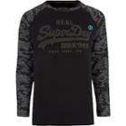 River Island Mens Superdy Vintage Logo Camo T-shirt