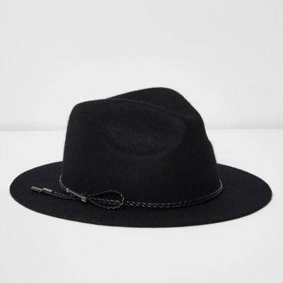 River Island Mens Felt Fedora Hat
