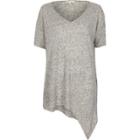 River Island Womens Asymmetric Hem T-shirt