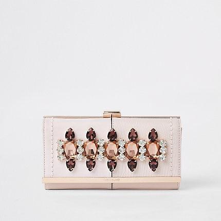 River Island Womens Gem Embellished Clip Top Purse