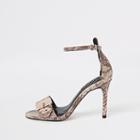 River Island Womens Snake Buckle Barely There Sandals