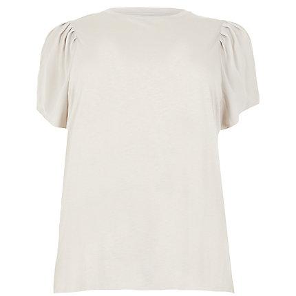 River Island Womens Plus Puff Satin Sleeve T-shirt