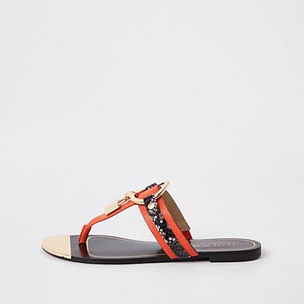River Island Womens Padlock Sandals