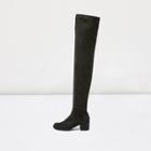 River Island Womens Over The Knee Low Heel Boots