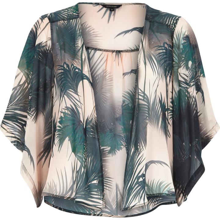 River Island Womens Palm Tree Print Kimono