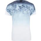 River Island Mens White Snowflake Skull Fade Print T-shirt