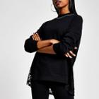 River Island Womens Diamante Neck Lace Trim Sweatshirt