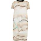 River Island Womens Plus White Print Overlay Dress