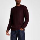 River Island Mens Slim Fit Waffle Knit Jumper