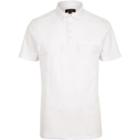 River Island Mens White Button Polo Shirt