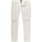 River Island Mens White Ripped Sid Skinny Jeans