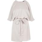 River Island Womens Silver Satin Cold Shoulder Romper