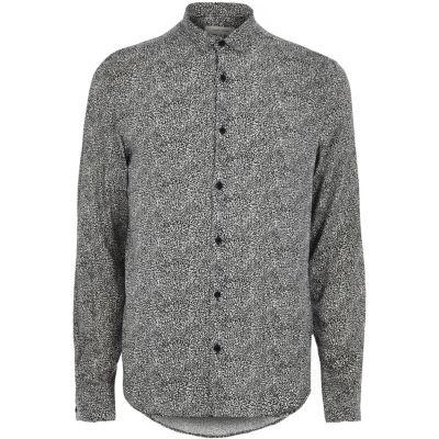 River Island Mens Animal Print Smart Shirt
